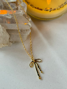 Bow Charm Necklace