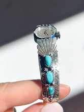 Load image into Gallery viewer, Sterling Silver Turquoise Cuff Watch