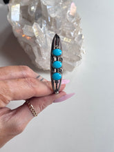 Load image into Gallery viewer, Sterling Silver Turquoise 3 Stone Cuff
