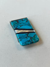 Load image into Gallery viewer, Turquoise and Mother of Pearl Inlay Money Clip
