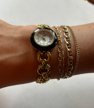 Load image into Gallery viewer, Vintage Anne Klein II Black Gold Circle Watch