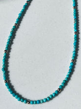 Load image into Gallery viewer, Turquoise and Gold Beaded Necklace