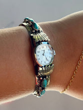 Load image into Gallery viewer, Sterling Silver Turquoise Cuff Watch