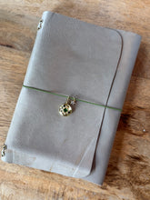 Load image into Gallery viewer, Handmade Genuine Leather Traveler Journal Light Gray