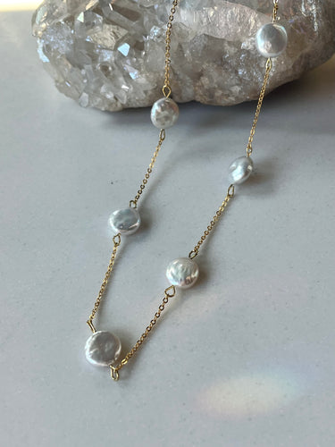 Gold Pearl Necklace