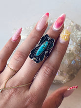 Load image into Gallery viewer, Size 6 Genuine Turquoise Sterling Silver Ring