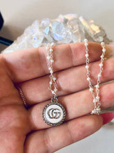 Load image into Gallery viewer, Silver Vintage Gucci Necklace With Pearl Chain