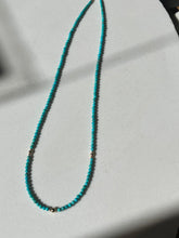 Load image into Gallery viewer, Turquoise and Gold Beaded Necklace