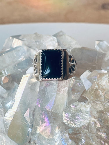 Size 8.5 Onyx Sterling Silver Ring