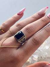 Load image into Gallery viewer, Size 8.5 Onyx Sterling Silver Ring