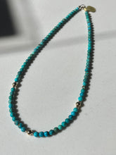 Load image into Gallery viewer, Turquoise and Gold Beaded Necklace
