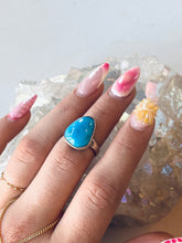 Load image into Gallery viewer, Size 7 Genuine Turquoise Sterling Silver Ring