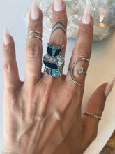 Load image into Gallery viewer, Size 6.5 Owl Inlay Ring