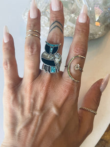 Size 6.5 Owl Inlay Ring