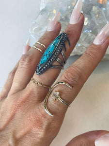 Size 7 Beautiful Turquoise and Sterling Ring