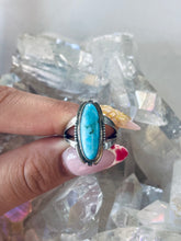 Load image into Gallery viewer, Size 8.5 Genuine Turquoise Sterling Silver Ring