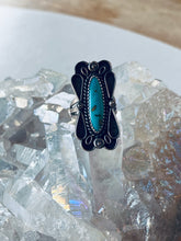 Load image into Gallery viewer, Size 6 Genuine Turquoise Sterling Silver Ring