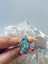 Load image into Gallery viewer, Size 7.5 Genuine Turquoise Sterling Silver Ring
