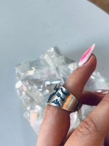 Size 8 Sterling Silver Star Ring