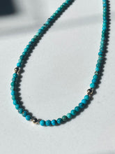 Load image into Gallery viewer, Turquoise and Gold Beaded Necklace