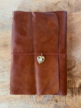 Load image into Gallery viewer, Handmade Genuine Leather Traveler Journal Whiskey Brown