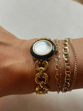 Load image into Gallery viewer, Vintage Anne Klein II Black Gold Circle Watch