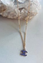 Load image into Gallery viewer, Dainty Gold Filled Purple Channel Necklace