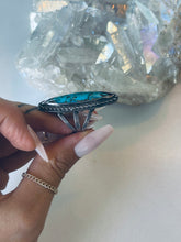 Load image into Gallery viewer, Size 7 Beautiful Turquoise and Sterling Ring