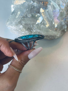 Size 7 Beautiful Turquoise and Sterling Ring