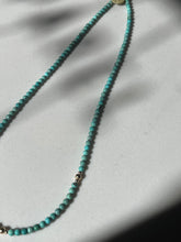 Load image into Gallery viewer, Turquoise and Gold Beaded Necklace
