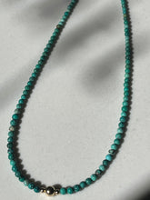Load image into Gallery viewer, Turquoise Beaded Necklaces with Gold Beads