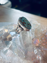 Load image into Gallery viewer, Size 7.5 Genuine Turquoise Sterling Silver Ring