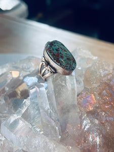 Size 7.5 Genuine Turquoise Sterling Silver Ring