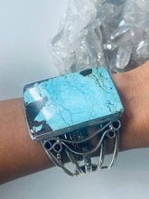 Load image into Gallery viewer, Vintage Turquoise and Sterling Cuff