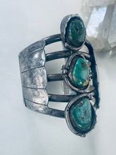 Load image into Gallery viewer, Gorgeous Vintage Sterling and Turquoise Cuff