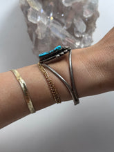 Load image into Gallery viewer, Vintage Sterling Silver Turquoise Cuff