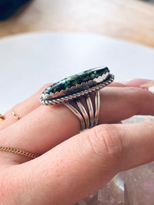 Size 8 Genuine Turquoise Sterling Silver Ring