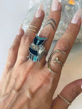 Load image into Gallery viewer, Size 6.5 Owl Inlay Ring