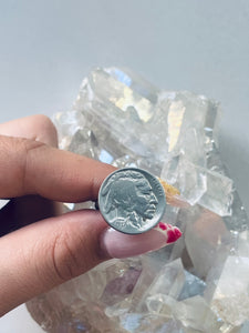 Size 6 Sterling Silver Native American Coin Ring