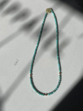 Load image into Gallery viewer, Turquoise and Gold Beaded Necklace