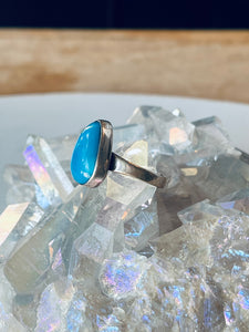 Size 7 Genuine Turquoise Sterling Silver Ring