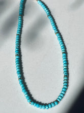 Load image into Gallery viewer, Turquoise and Gold Beaded Necklace