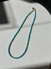 Load image into Gallery viewer, Turquoise and Gold Beaded Necklace