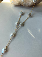 Load image into Gallery viewer, Gold Pearl Drop Necklace