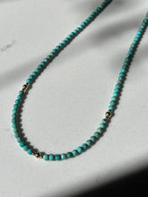 Load image into Gallery viewer, Turquoise and Gold Beaded Necklace