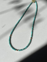Load image into Gallery viewer, Turquoise and Gold Beaded Necklace