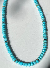 Load image into Gallery viewer, Turquoise and Gold Beaded Necklace