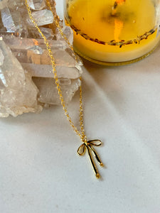 Bow Charm Necklace