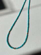 Load image into Gallery viewer, Turquoise and Gold Beaded Necklace