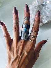 Load image into Gallery viewer, Stunning Size 7 Sterling and Golden Hills Ring